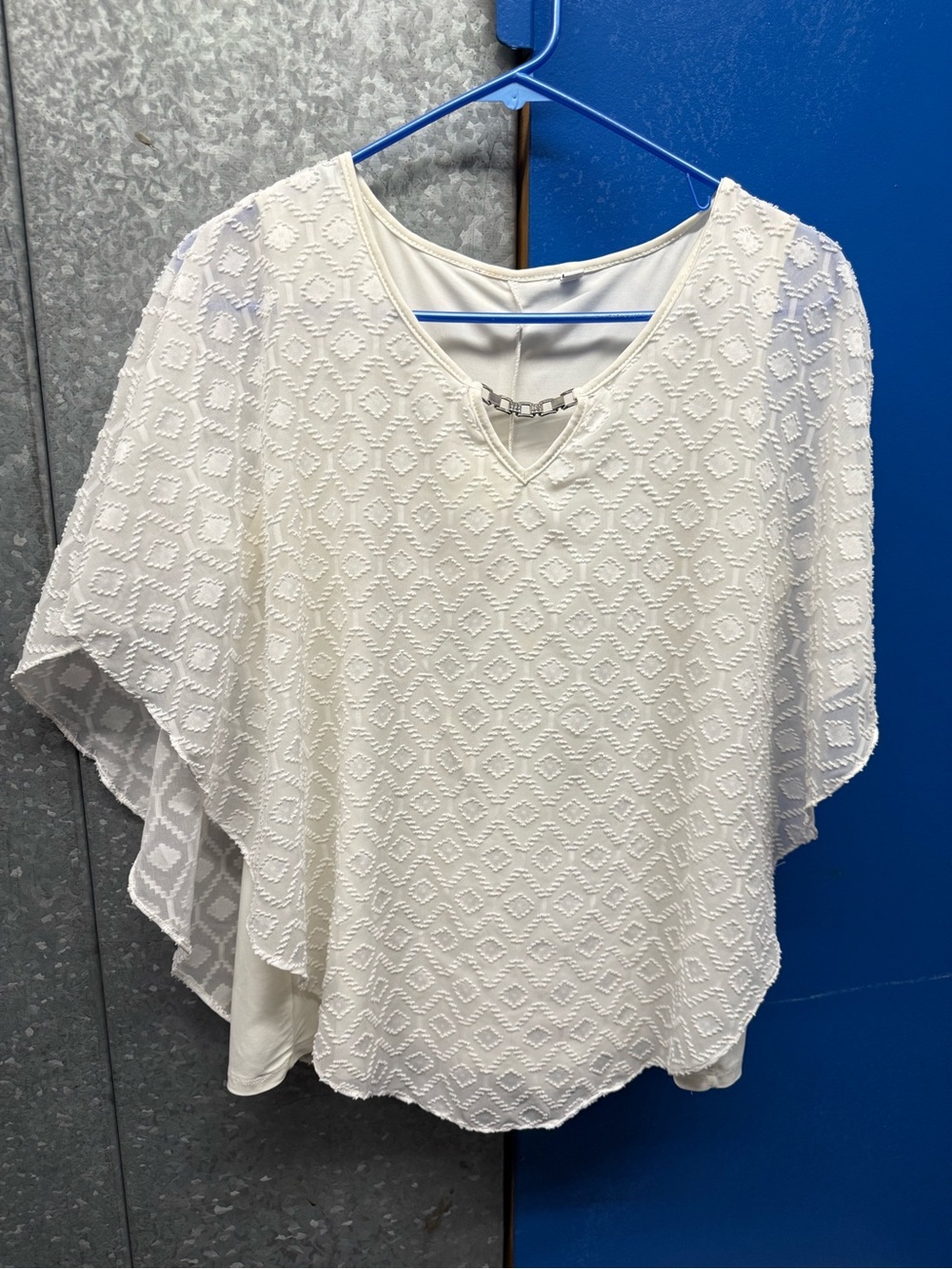 Women’s Textured Poncho Top